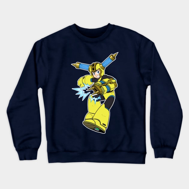 MEGAMAN SCRAMBLE THUNDER Crewneck Sweatshirt by IanDimas